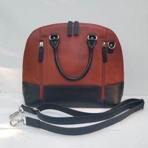 Gun Tote'n Mamas Brown/Black Bowler Carry Purse